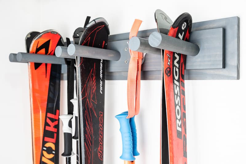 diy ski rack final horizontal