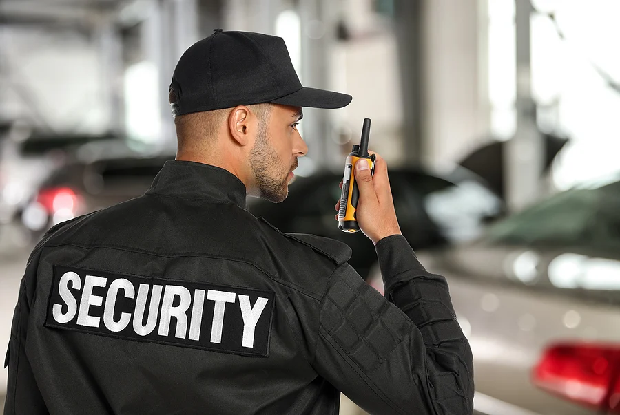 bigstock Male Security Guard Wearing Un 455303547