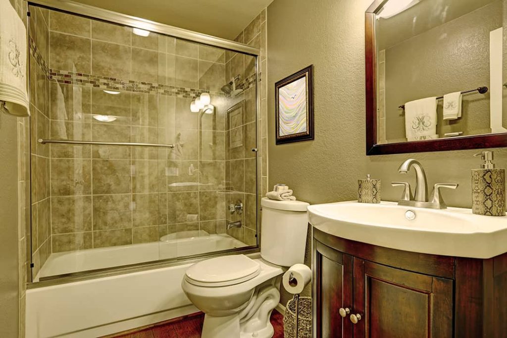 traditional sliding shower door